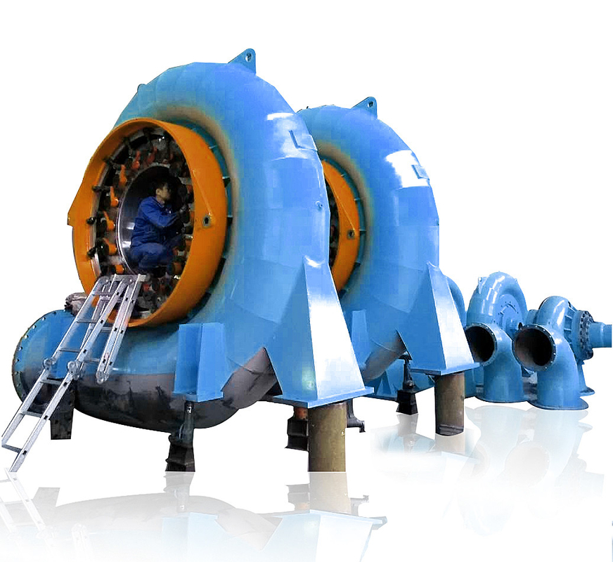 Generatore a turbina ad acqua a installazione orizzontale con eccitazione a spazzola o senza spazzola