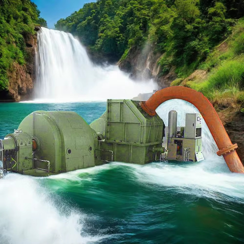 IP54 Generatore di energia per turbine Pelton senza spazzole 100kw-50mw Potenza di uscita 6-10kV Voltaggio nominale