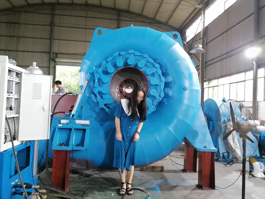 Generatore a turbina idroelettrica orizzontale di piccole dimensioni a controllo automatico completo con eccitazione statica del silicio