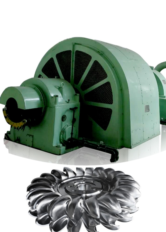 Flusso di Progetto Personalizzabile 0.48 M3/s A 1.23 M3/s Turbina Pelton con Generatore per Centrali Idroelettriche