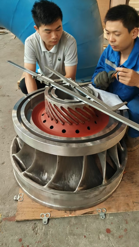 Turbina idroelettrica a rotazione ad alta o bassa velocità con materiale di metalli induriti a 600 e 750 giri al minuto