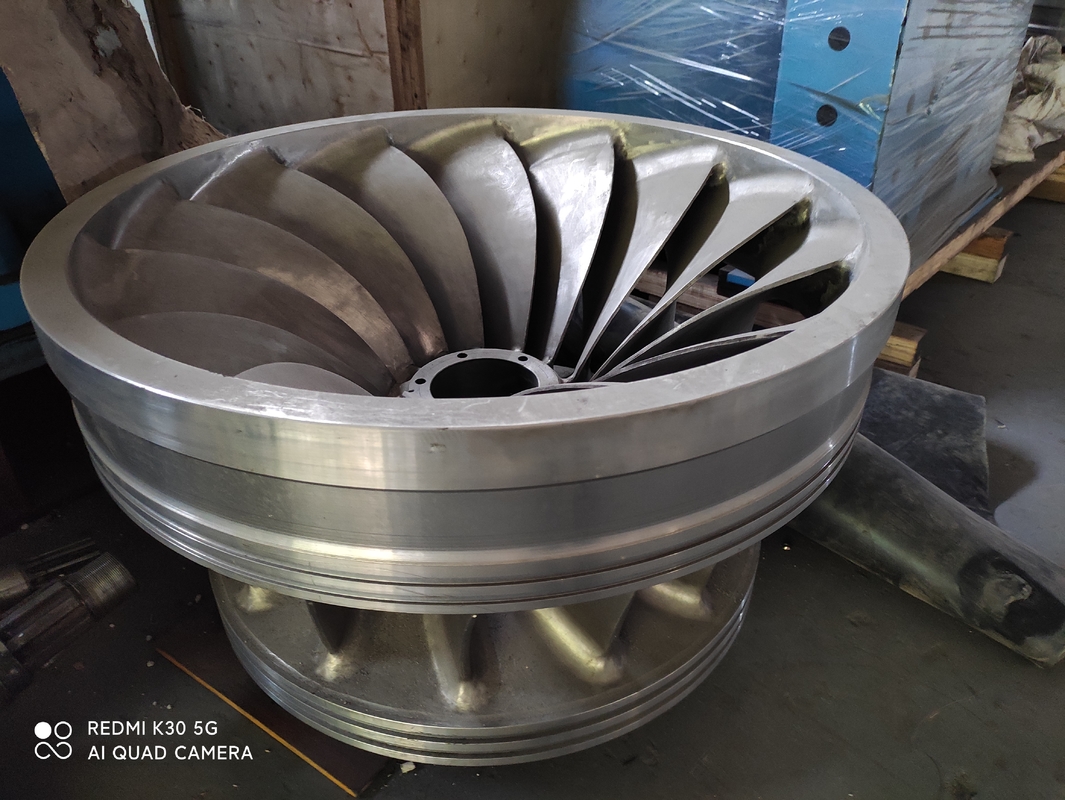 Turbina idroelettrica Francis Runner con angolo della pala per e pressione di ingresso di 10 MPa