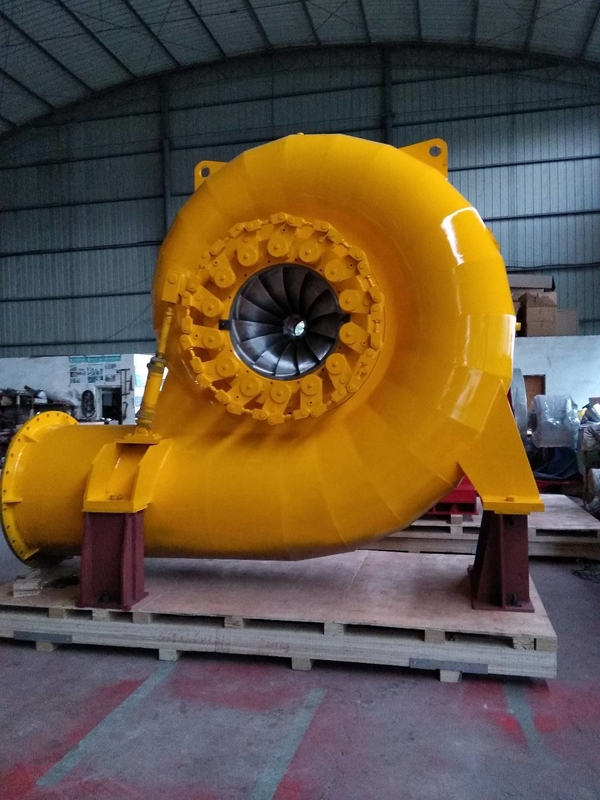 Blade di lega di alluminio Disposizione orizzontale o verticale Turbina idroelettrica per 100kw-20mw Efficienza di potenza
