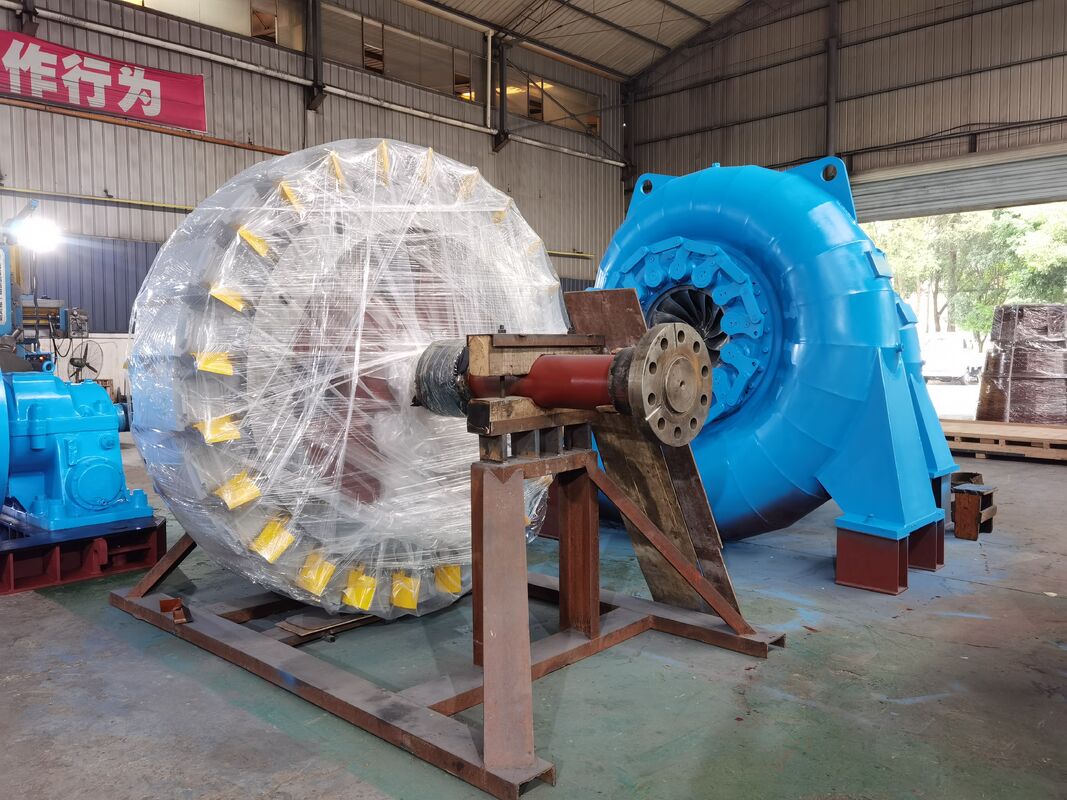 Materiale del corridore in acciaio inossidabile per generatore a turbina Francis con gamma di potenza da 300kW a 20MW e tecnologia di avviamento progressivo
