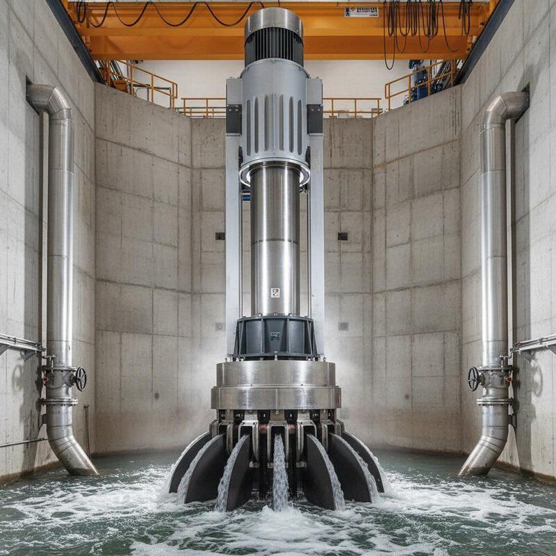 Generatore a turbina di acciaio inossidabile o leghe ad alta resistenza da 100 kW a 1000 kW con installazione verticale per la generazione di energia idroelettrica