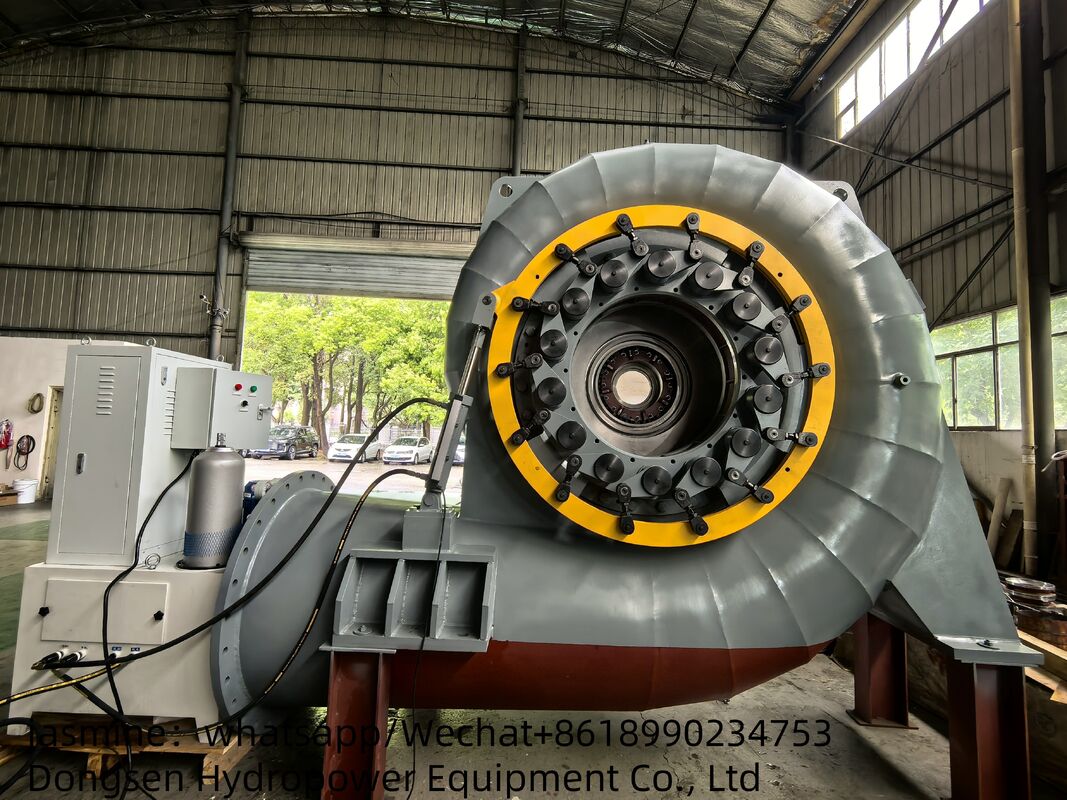 Flusso da 3,21 a 14,9 M³ di capacità di potenza del generatore a turbina Francis da 300KW a 8000KW Efficienza nominale dal 90% al 96%
