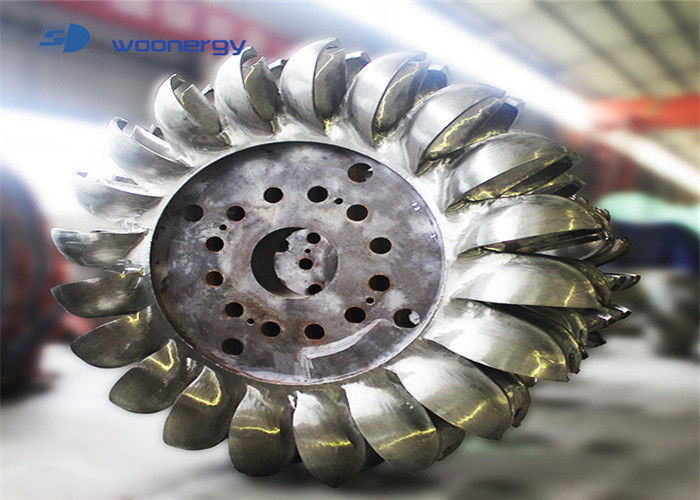 Turbina Pelton ad alta prevalenza con diametro di 200 mm, incluso sistema di eccitazione statico o senza spazzole progettato per l'energia idroelettrica