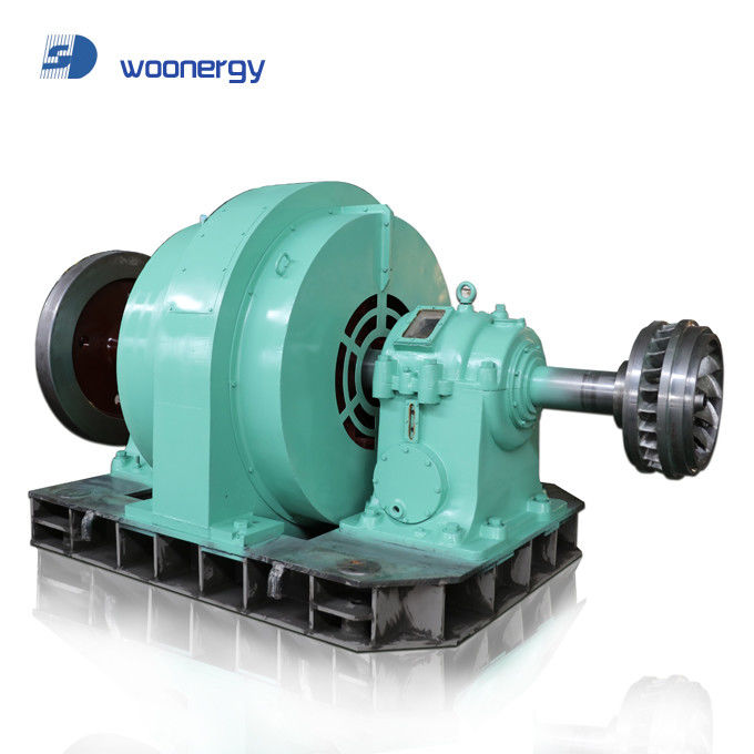 Generatore idroturbina personalizzato in acciaio inossidabile 450-1000 giri al minuto per teste d'acqua 5m-500m