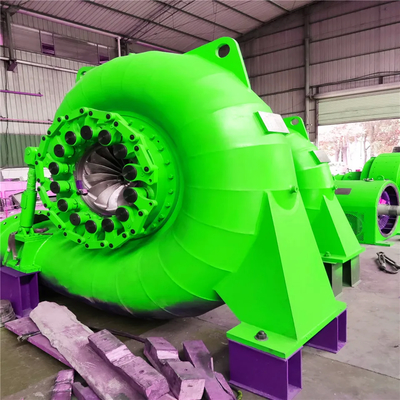 Turbina idroelettrica Francis in acciaio / acciaio inossidabile progettata per la portata della testa dell'acqua da 5m-500m