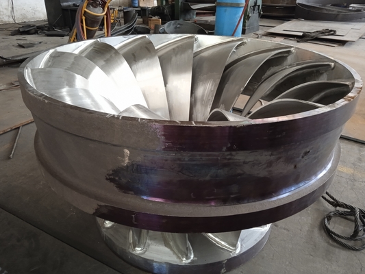 Girante per turbina idraulica Francis da 1200 kW con materiale in acciaio inossidabile e acciaio al carbonio