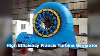 Generatore a turbina Francis ad alta efficienza per l'energia idroelettrica