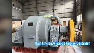 Generatore a turbina Francis ad alta efficienza per l'energia idroelettrica